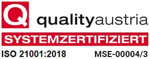 Bona Scientia ist ISO 21001:2018 zertifiziert.